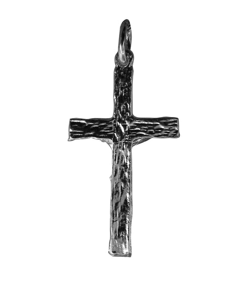 Crucifix Medium Pendent - Religious - Plain Sterling Silver