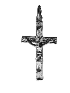 Crucifix Medium Pendent - Religious - Plain Sterling Silver