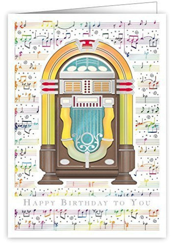 Jukebox Musical Instrument Greeting Card - Beautiful Greeting card - Printed in Holland