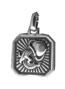 Aquarius Zodiac Pendent - Plain Sterling Silver Aquarius - January 20 - February 18