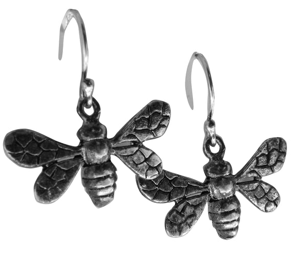 Bee earrings - Plain Sterling Silver