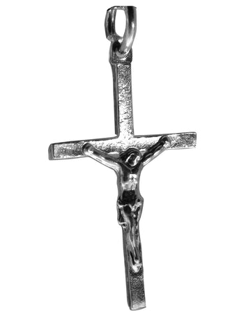 Crucifix  Pendent - Religious - Plain Sterling Silver