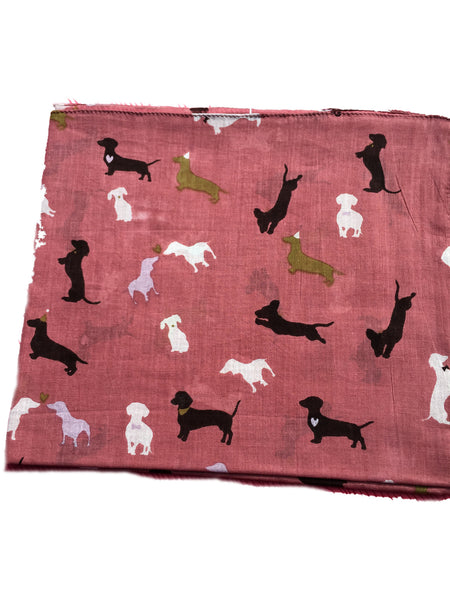 Lovely Dachshund Party Scarf - Party Dachshund puppy Sausage Hot Dog Cotton S...