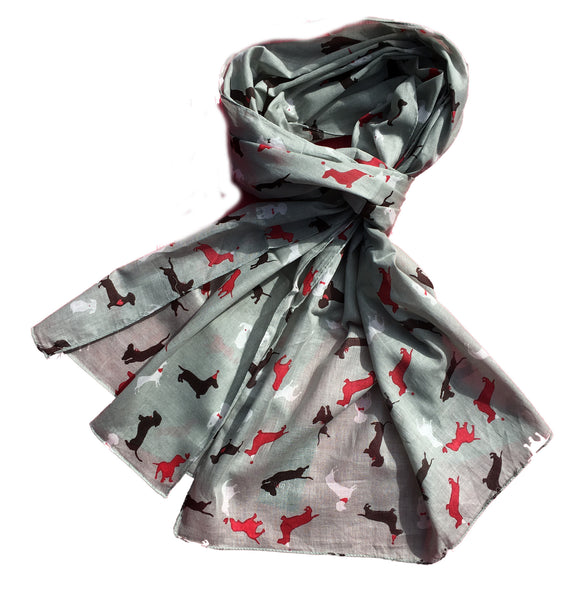 Lovely Dachshund Party Scarf - Party Dachshund puppy Sausage Hot Dog Cotton S...