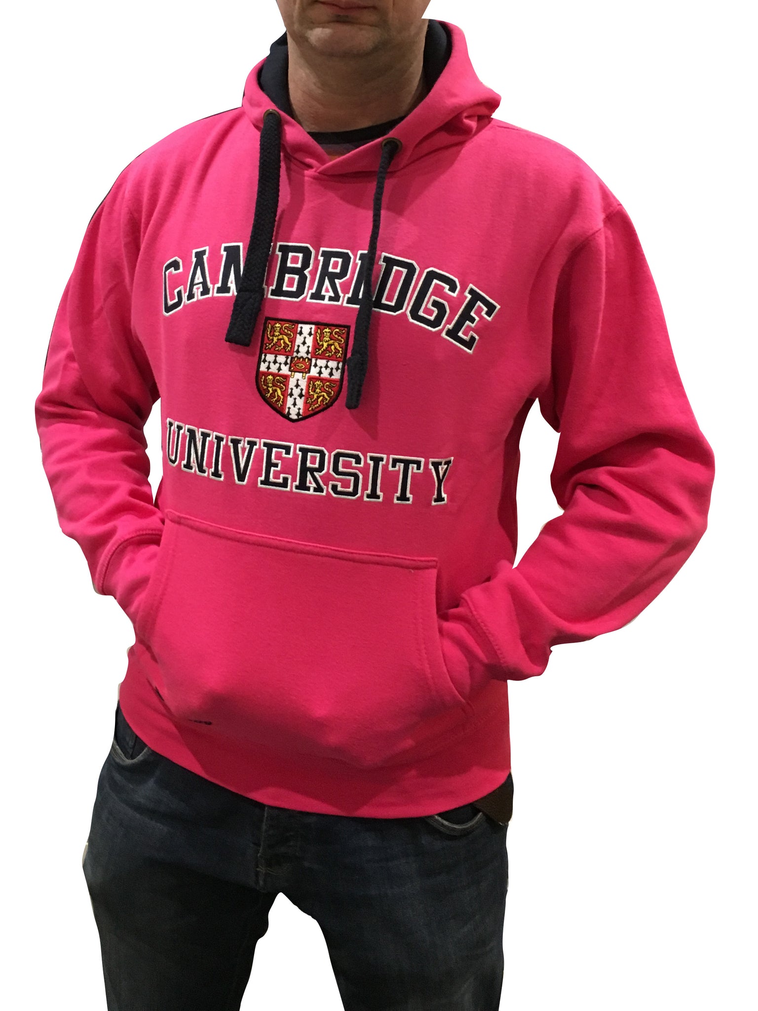 Cambridge University Embroidered Hoodie - Pink - Official Apparel