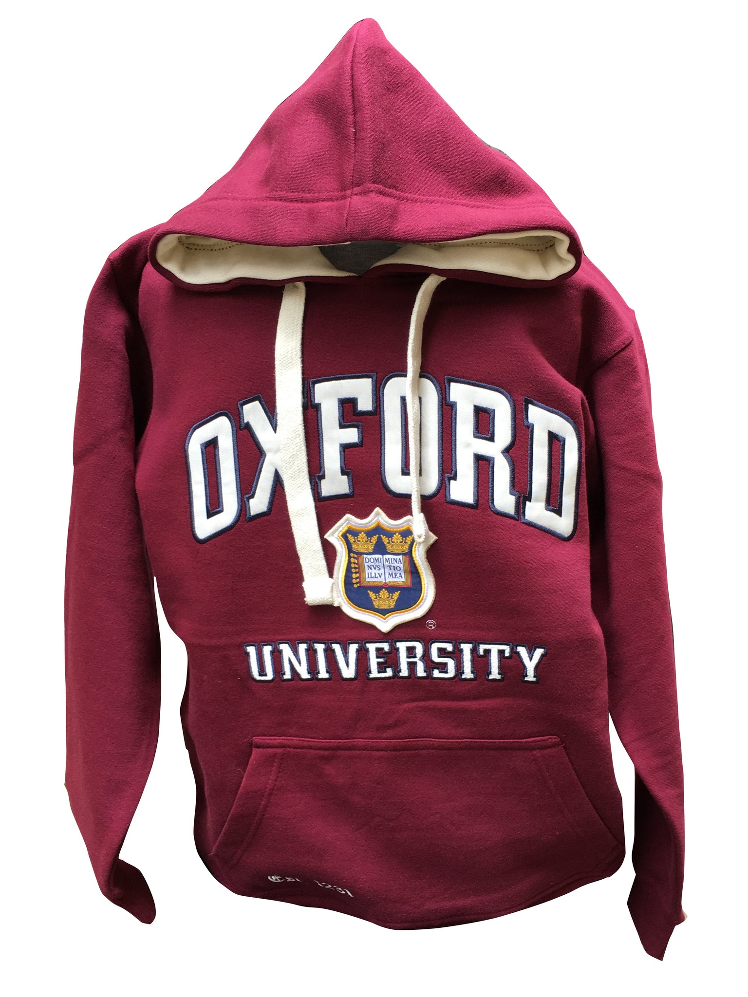 Oxford University Embroidered Hoody - Burgundy - Official Apparel of the Famous University of Oxford