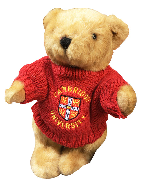 Cambridge University Plush Soft Toy - Buster Bear with Cambridge University Sweater - Official Licenced product