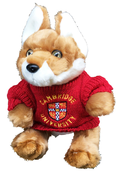 Cambridge University Plush Soft Toy - Freddy Fox with Cambridge University Sweater - Official Licenced product
