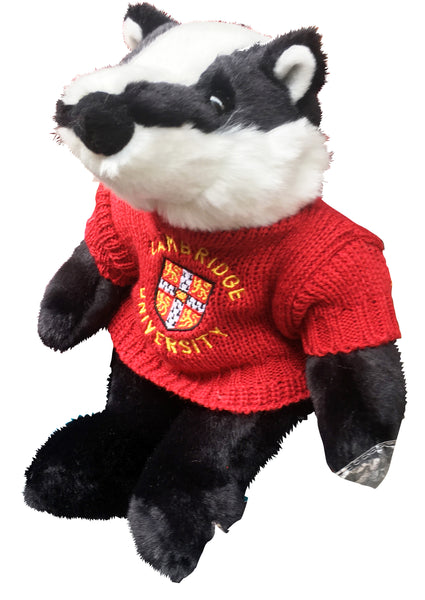 Cambridge University Plush Soft Toy - Bill Badger with Sweater - Official Licenced product
