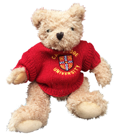 Cambridge University Soft Toy  - Theo Bear with Cambridge University Sweater - Official Licenced product