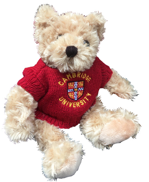 Cambridge University Plush Soft Toy - Fudge Bear with Cambridge University Sweater - Official Licenced product
