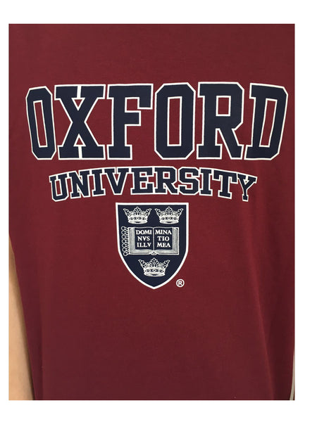 Oxford University T-Shirt - Maroon Printed Design - Official Licenced Apparel