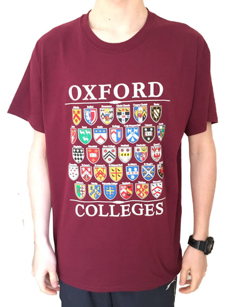 Colleges of Oxford T-Shirt - Maroon
