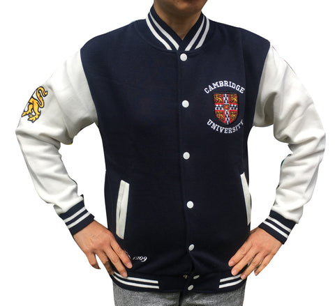 Cambridge University Embroidered Varsity Jacket - Navy - Official Apparel