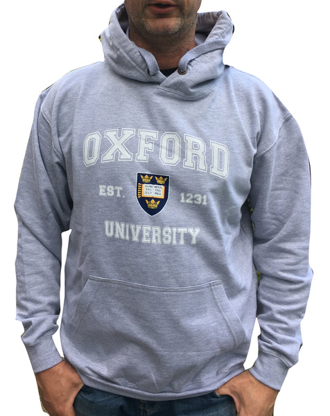 Oxford University Printed Hoody - Grey - Official Apparel of the Famous University of Oxford