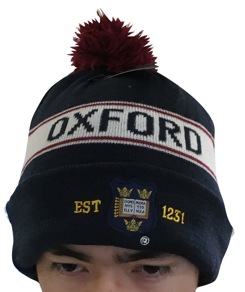 Oxford University Beanie with Pom Pom - Navy Colour - Official Licenced Apparel