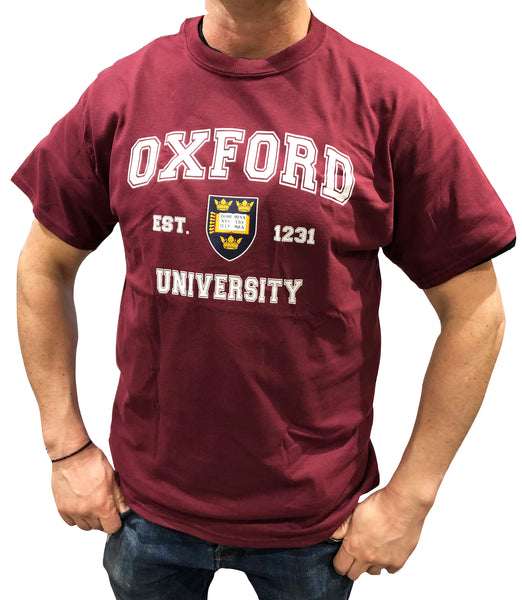 Oxford University - Maroon - Colour Crest Printed T-shirt - Official apparel of this famous Institution