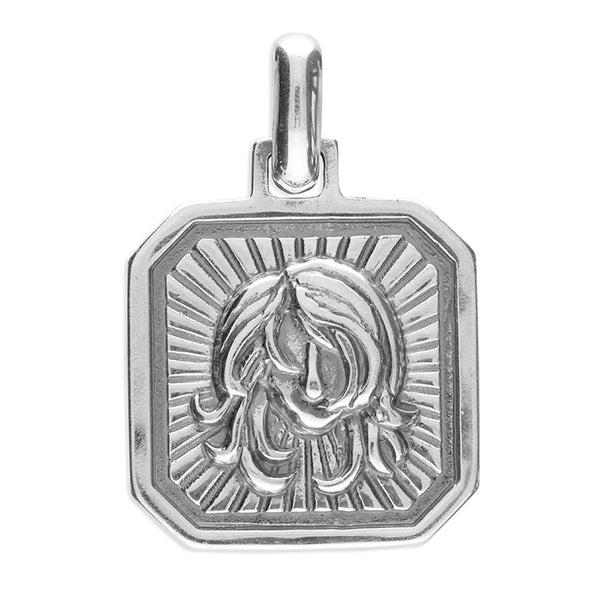 Virgo  Zodiac Pendent - Plain Sterling Silver - Virgo  August 23 - September 22