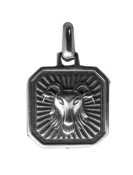 Capricorn Zodiac Pendent - Plain Sterling Silver Capricorn - December 22 - January 19