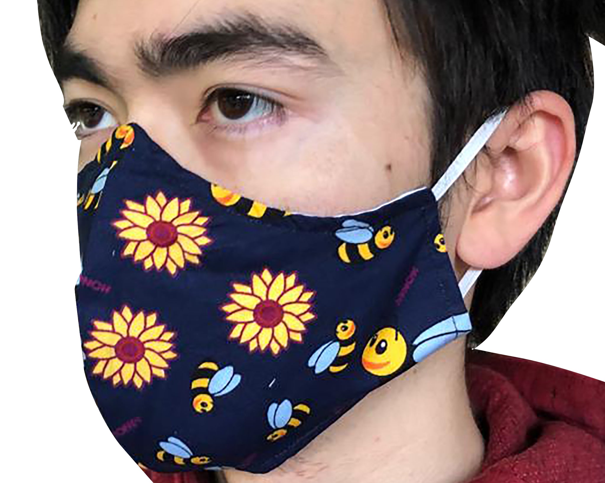 Homemade Cotton Face Mask - 1x Daisy Mask + 1x Free Random Design mask