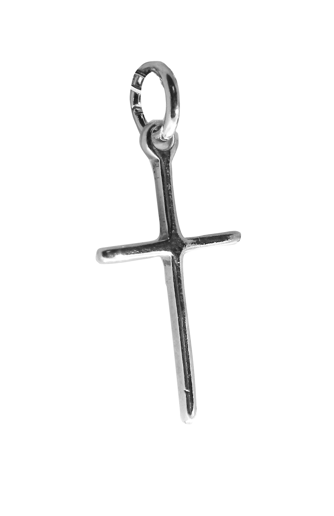 Small Cross Pendent - Religious - Plain Sterling Silver