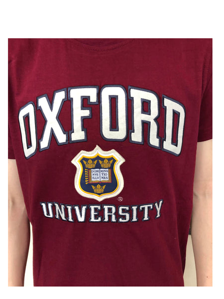 Oxford University Embroidered Applique Tshirt - official apparel of this famous Institution